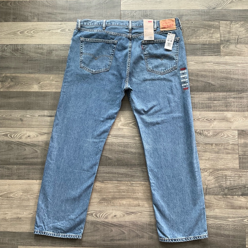 42x30 NWT Levi’s 505 Regular Fit Straight Leg Jeans Men’s Blue Medium 00505-4891